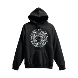 Hoodie 'Against the Current' Zwart